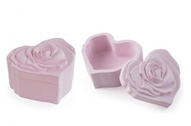 Molde silicona alhajero corazon tapa ROSA